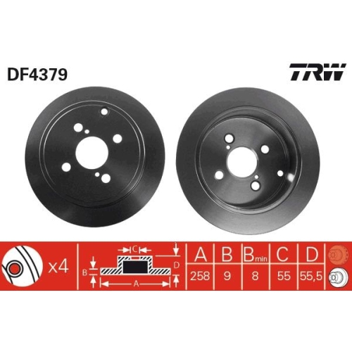 TRW Bremsscheibe DF4379