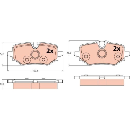 TRW Bremsbelagsatz, Scheibenbremse GDB2573