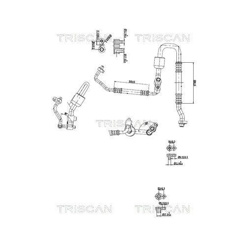 TRISCAN Hochdruck-/Niederdruckleitung, Klimaanlage 9010 24010