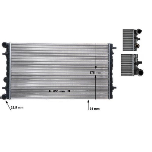 MAHLE Kühler, Motorkühlung BEHR CR 477 001S