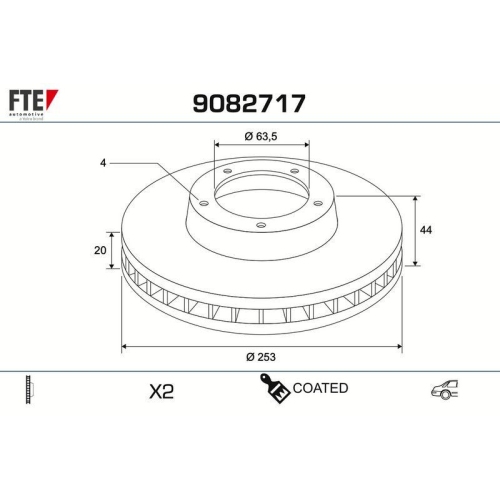 FTE Bremsscheibe COATED RANGE FTE 9082717