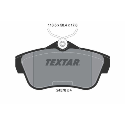 TEXTAR Bremsbelagsatz, Scheibenbremse Q+ 2457803