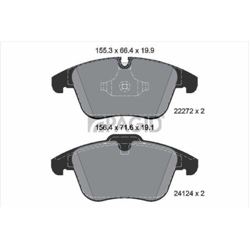 PAGID Bremsbelagsatz, Scheibenbremse T2509N