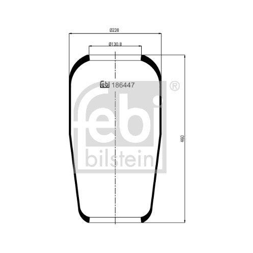 FEBI BILSTEIN Federbalg, Luftfederung 186447