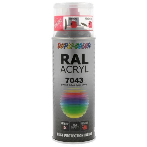 Lackspray Spr&uuml;hlack 400ml RAL 7043 verkehrsgrau gl&auml;nzend 565311 DUPLI COLOR