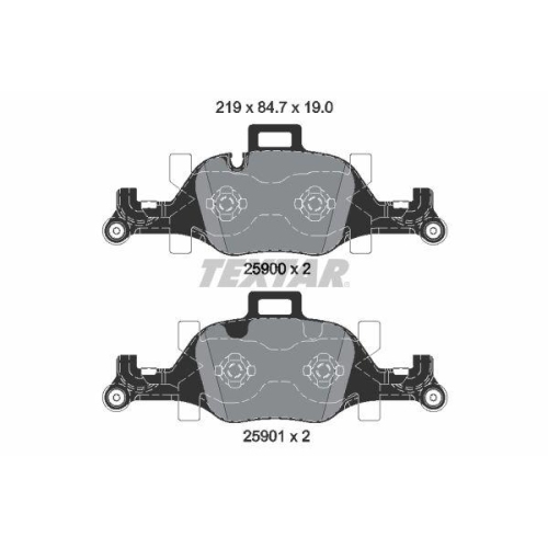 TEXTAR Bremsbelagsatz, Scheibenbremse 2590002