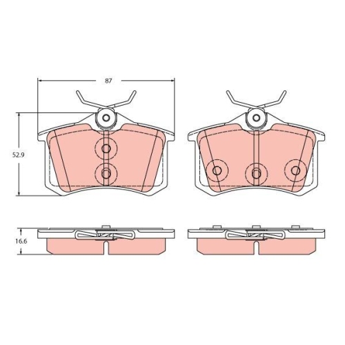 TRW Bremsbelagsatz, Scheibenbremse GDB2357