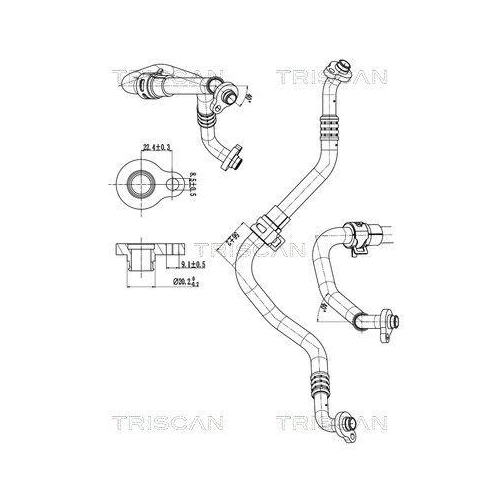 TRISCAN Hochdruck-/Niederdruckleitung, Klimaanlage 9010 27001
