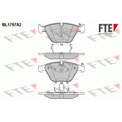 FTE Bremsbelagsatz, Scheibenbremse 9010369