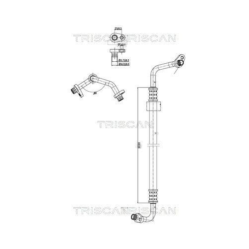 TRISCAN Hochdruck-/Niederdruckleitung, Klimaanlage 9010 28006