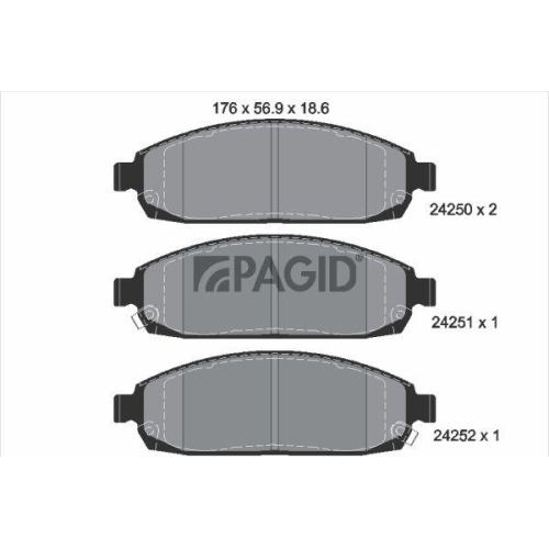 PAGID Bremsbelagsatz, Scheibenbremse T1527N