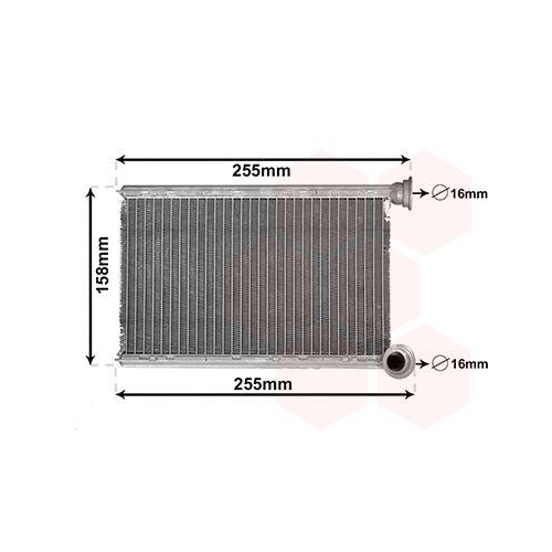 VAN WEZEL W&auml;rmetauscher, Innenraumheizung 43006551