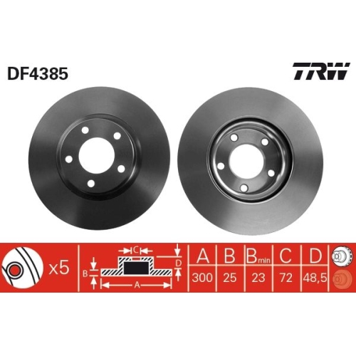 TRW Bremsscheibe DF4385