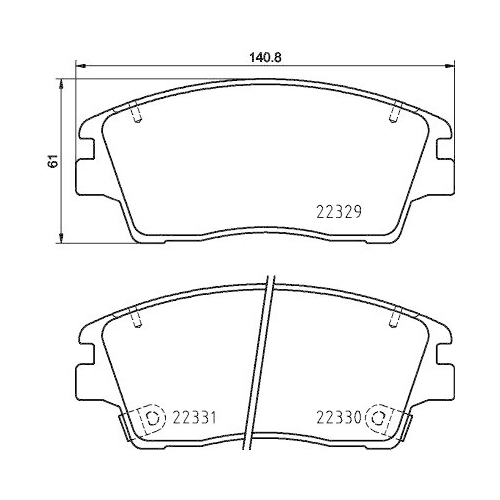 HELLA Bremsbelagsatz, Scheibenbremse 8DB 355 031-671