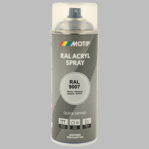 Lackspray Farbe schnell trocknend RAL 9007 graualum. met.hochglanz 400ml 07216