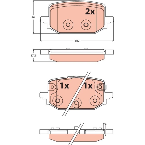 TRW Bremsbelagsatz, Scheibenbremse