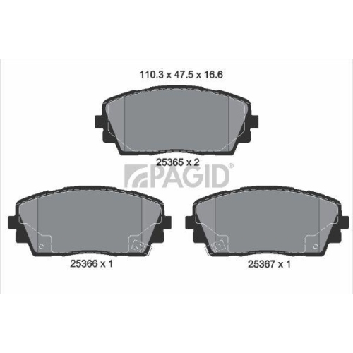 PAGID Bremsbelagsatz, Scheibenbremse T3150N