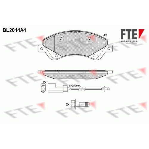 FTE Bremsbelagsatz, Scheibenbremse 9010630