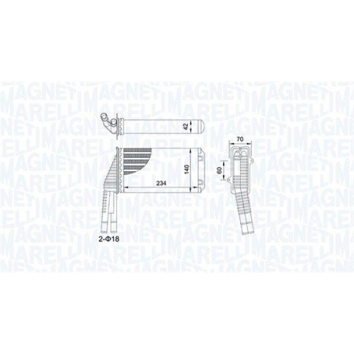 MAGNETI MARELLI W&auml;rmetauscher, Innenraumheizung 350218467000