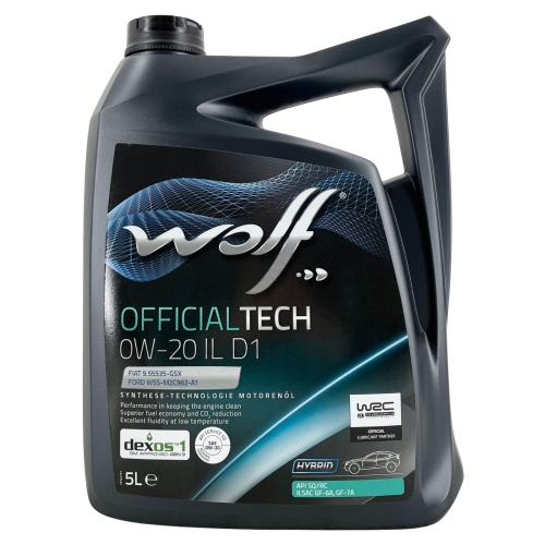 Motor&ouml;l Motoren&ouml;l Wolf OfficialTech 0W-20 IL D1 - 5 Liter Kanister 1054848