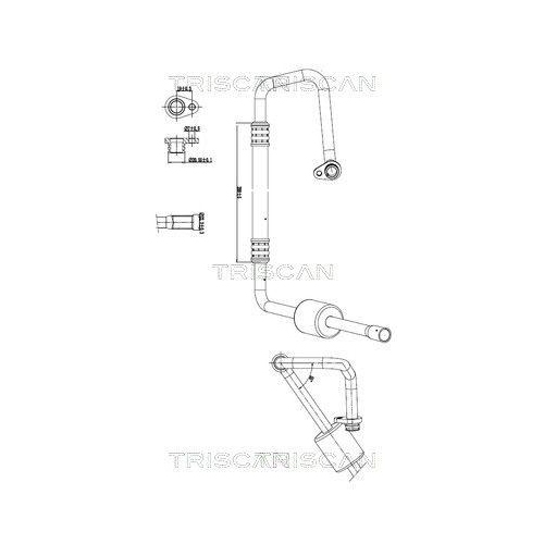 TRISCAN Hochdruck-/Niederdruckleitung, Klimaanlage 9010 28060