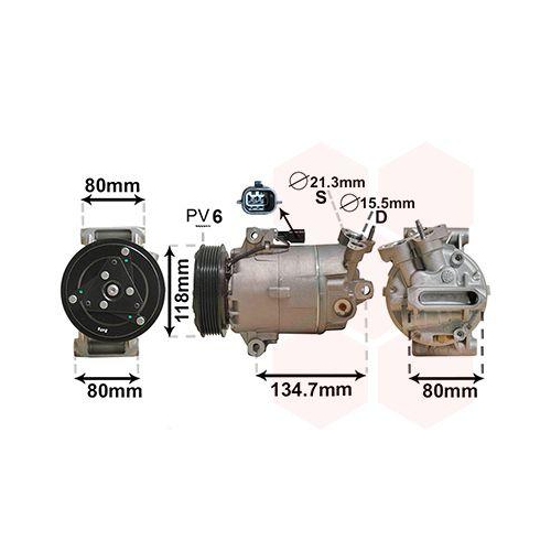 VAN WEZEL Kompressor, Klimaanlage 3301K700