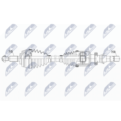 NTY Antriebswelle NPW-RE-159