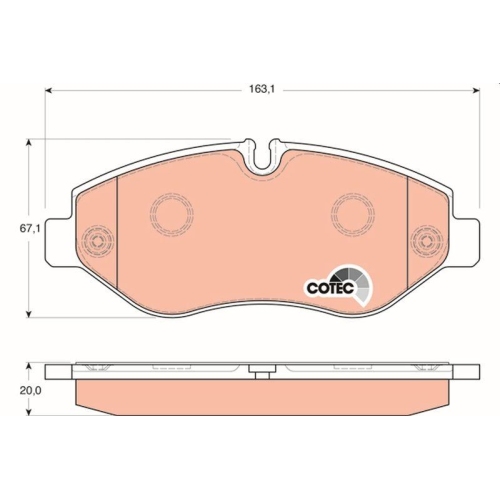 TRW Bremsbelagsatz, Scheibenbremse COTEC GDB1747