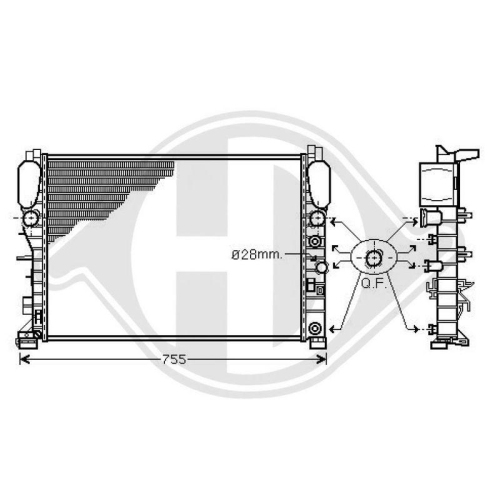 DIEDERICHS Kühler, Motorkühlung DIEDERICHS Climate DCM2406