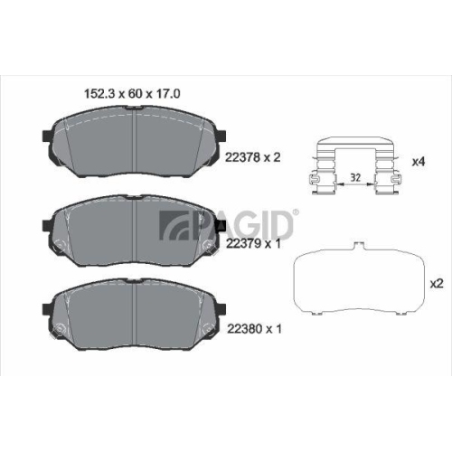 PAGID Bremsbelagsatz, Scheibenbremse T2471N