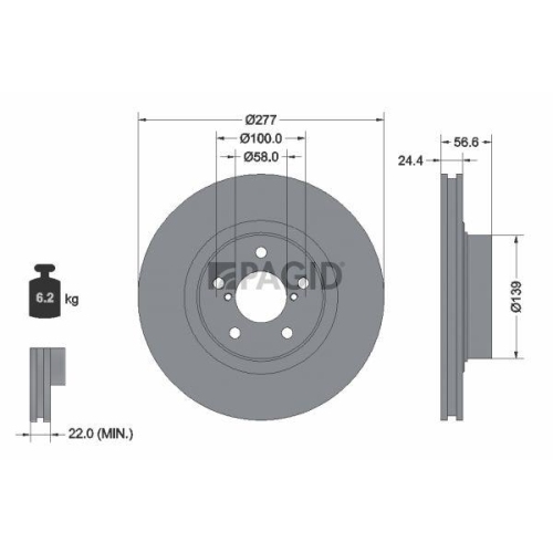 PAGID Bremsscheibe 53305NC