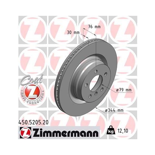 ZIMMERMANN Bremsscheibe COAT Z 450.5205.20