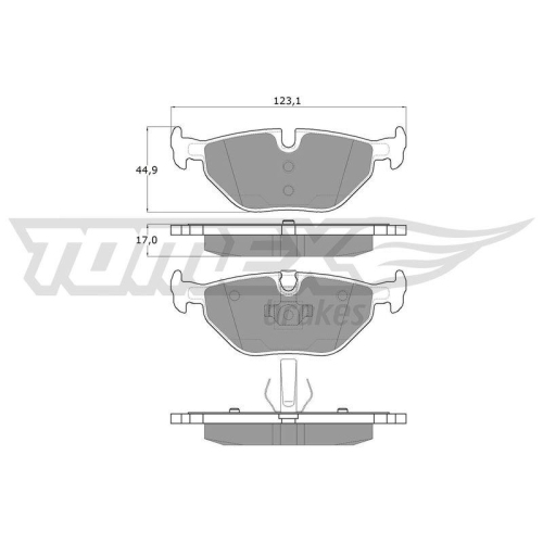 TOMEX Brakes Bremsbelagsatz, Scheibenbremse TX 13-17