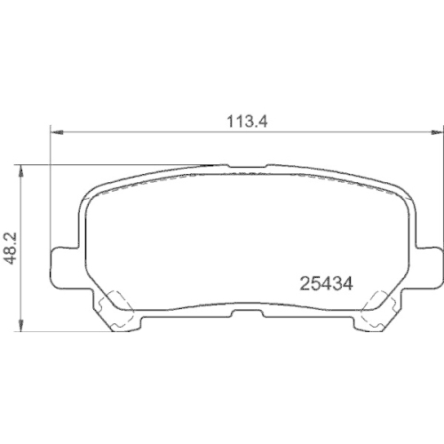 HELLA Bremsbelagsatz, Scheibenbremse 8DB 355 040-131
