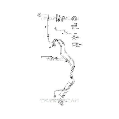 TRISCAN Hochdruck-/Niederdruckleitung, Klimaanlage 9010 28077