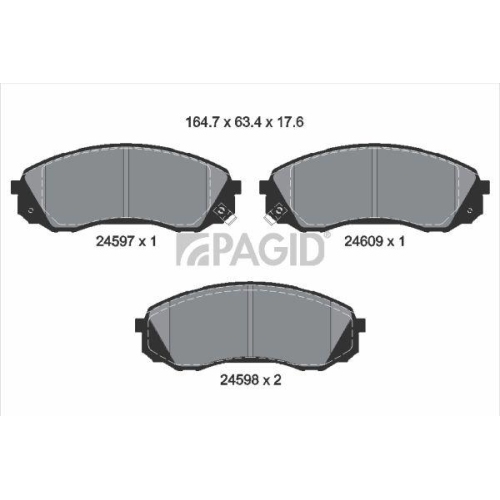 PAGID Bremsbelagsatz, Scheibenbremse T1724N