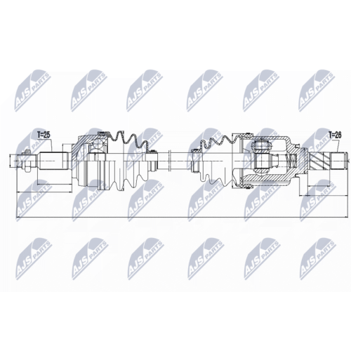 NTY Antriebswelle NPW-RE-049