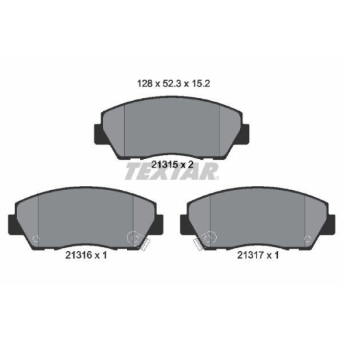 TEXTAR Bremsbelagsatz, Scheibenbremse 2131501