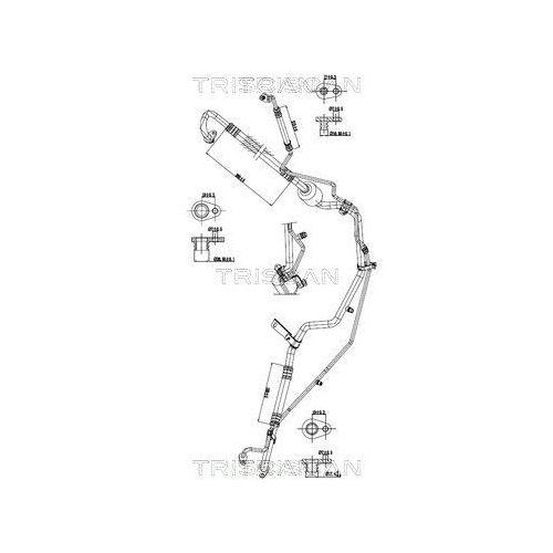 TRISCAN Hochdruck-/Niederdruckleitung, Klimaanlage 9010 28078
