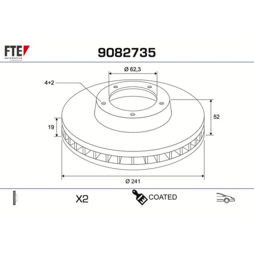 FTE Bremsscheibe COATED RANGE FTE 9082735