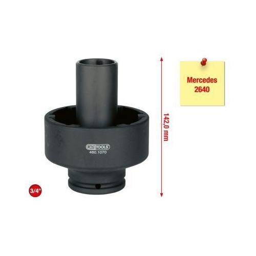 3/4 Zoll Nutmuttern-Schl&uuml;ssel mit 6 Zapfen f&uuml;r Mercedes Innenzapfen 46 mm