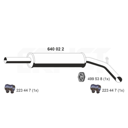 ERNST Mittelschalldämpfer 640022