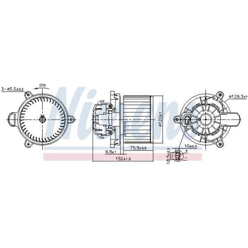 NISSENS Innenraumgebl&auml;se 87625