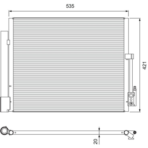 VALEO Kondensator, Klimaanlage 814382