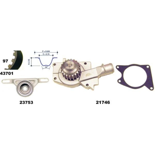 MAPCO Wasserpumpe + Zahnriemensatz 41701
