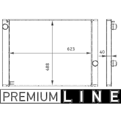 MAHLE Kühler, Motorkühlung BEHR *** PREMIUM LINE *** CR 582 000P