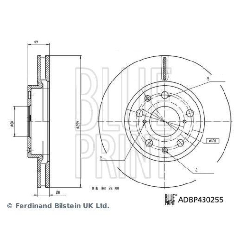 BLUE PRINT Bremsscheibe ADBP430255