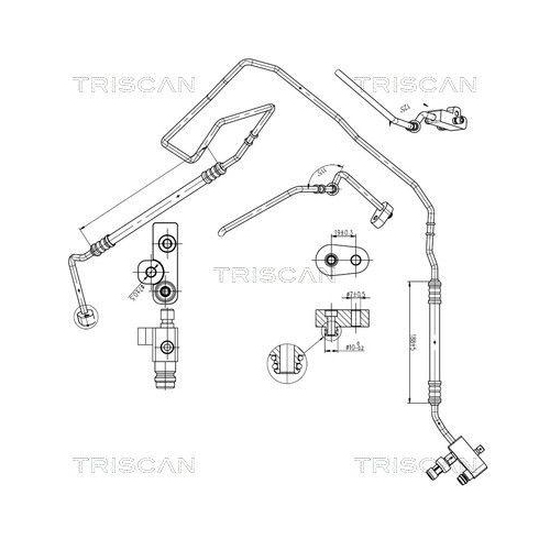TRISCAN Hochdruck-/Niederdruckleitung, Klimaanlage 9010 28085