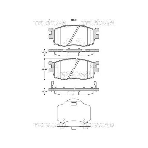 TRISCAN Bremsbelagsatz, Scheibenbremse 8110 43031