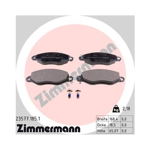ZIMMERMANN Bremsbelagsatz, Scheibenbremse 23577.185.1